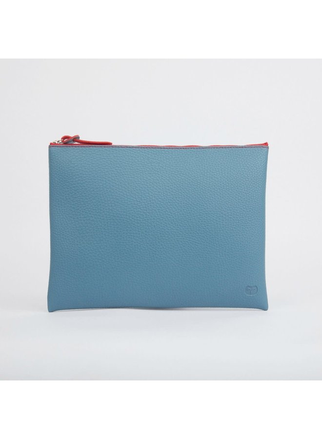Teal Large zip pouch  023