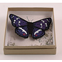 Purple Emperor British Butterfly Embroidered Brooch