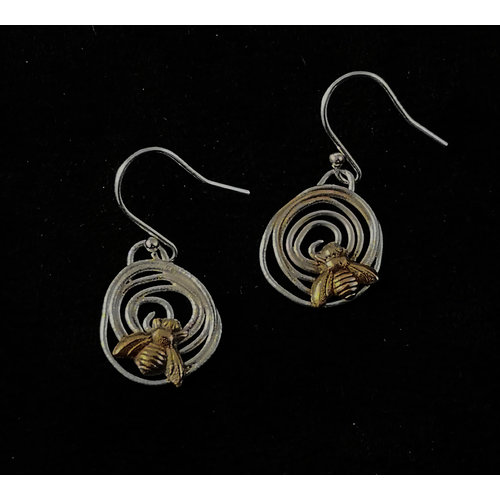 Xuella Arnold Pendientes colgantes círculo abeja 29 Xuella Arnold Pendientes colgantes círculo abeja 29