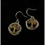 Aretes colgantes de círculo de árbol 30