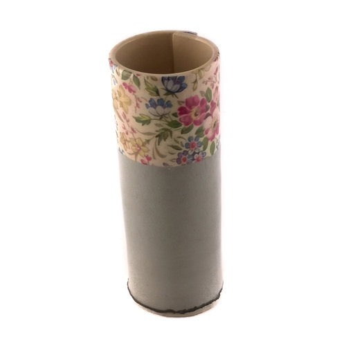 Virginia Graham Grey with flowers small bud vase 15 Virginia Graham Grey with flowers small bud vase 15