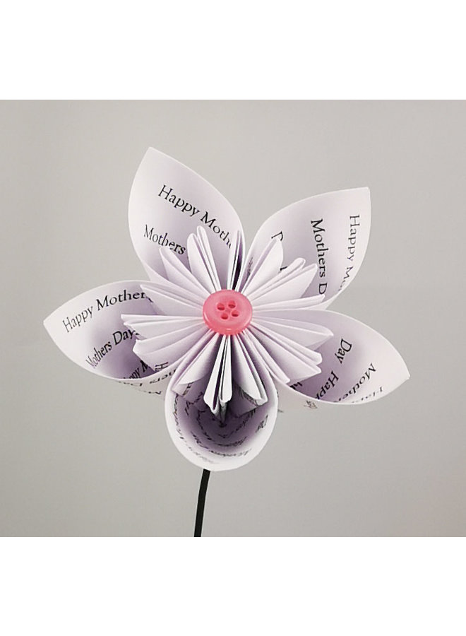 Muttertag Spezialpapier Blume Weiß 43
