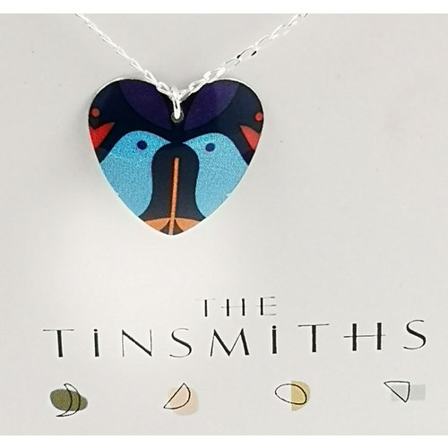 The Tinsmith Blue Birds kleine Herzdose & Silberkette 29 The Tinsmith Blue Birds kleine Herzdose & Silberkette 29