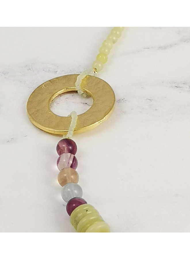 Florite and Jade necklace 104