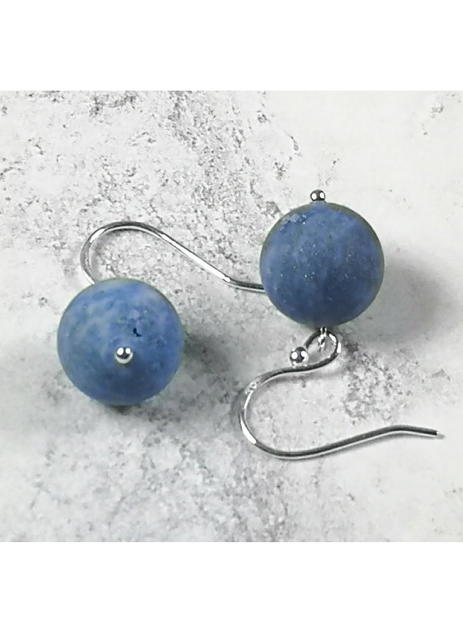 Lapis  and silver hook Earrings 067