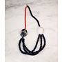Lapis 3 strand with soladite bead necklace 103