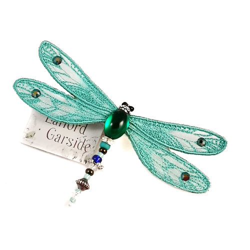Vikki Lafford Garside Dragonfly jewelled brooch turquoise 079 Vikki Lafford Garside Dragonfly jewelled brooch turquoise 079