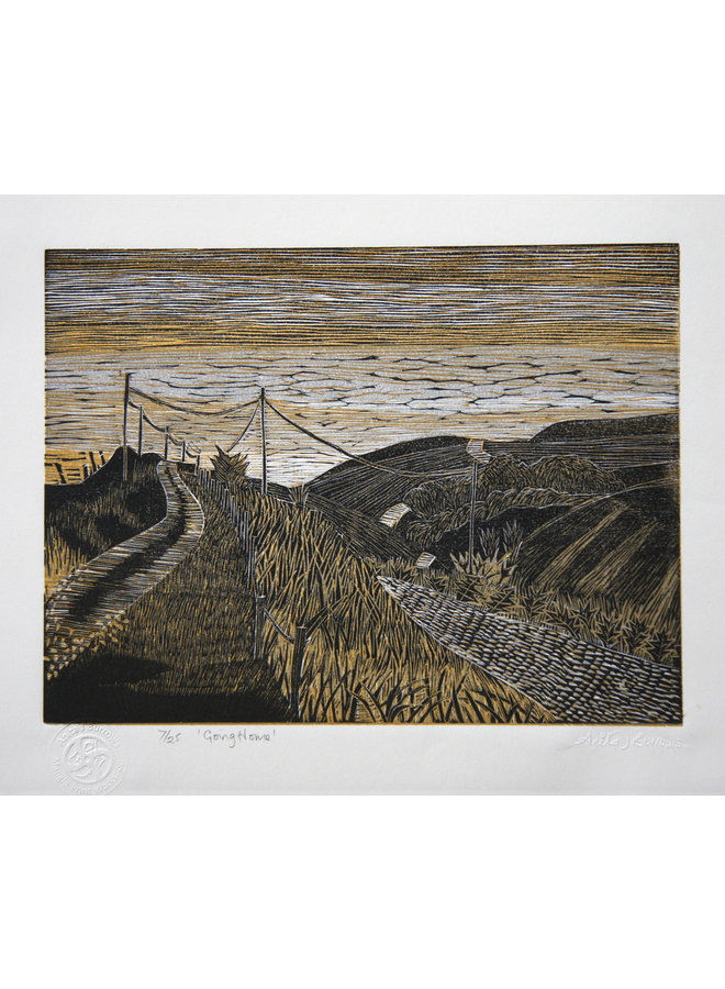 Going Home No. 2 - Woodcut Unframed 032