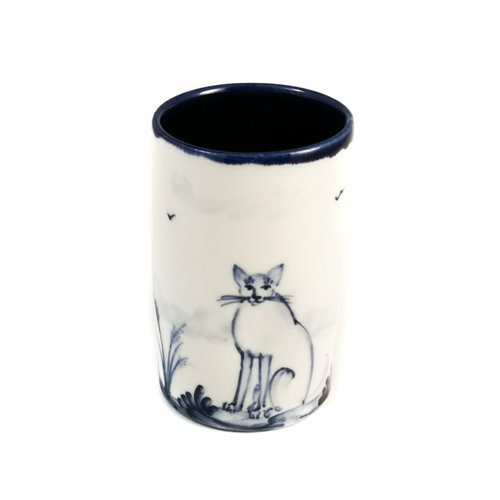 Mia Sarosi Katzen Porzellan handbemalten Blumenstrauß Topf 065 Mia Sarosi Katzen Porzellan handbemalten Blumenstrauß Topf 065
