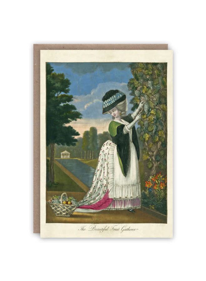 Vackert frukt samlar mönster bok kort