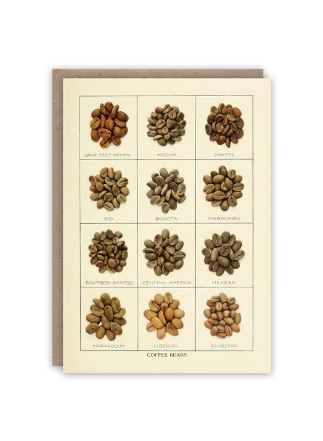 Carte de livre de modèle de grains de café