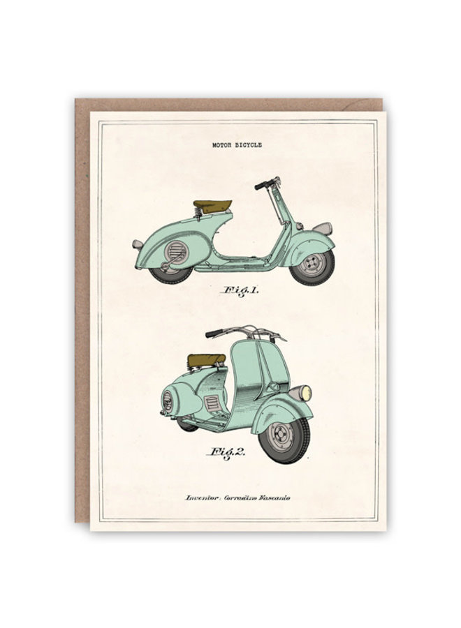 Carte de livre de modèle de scooter