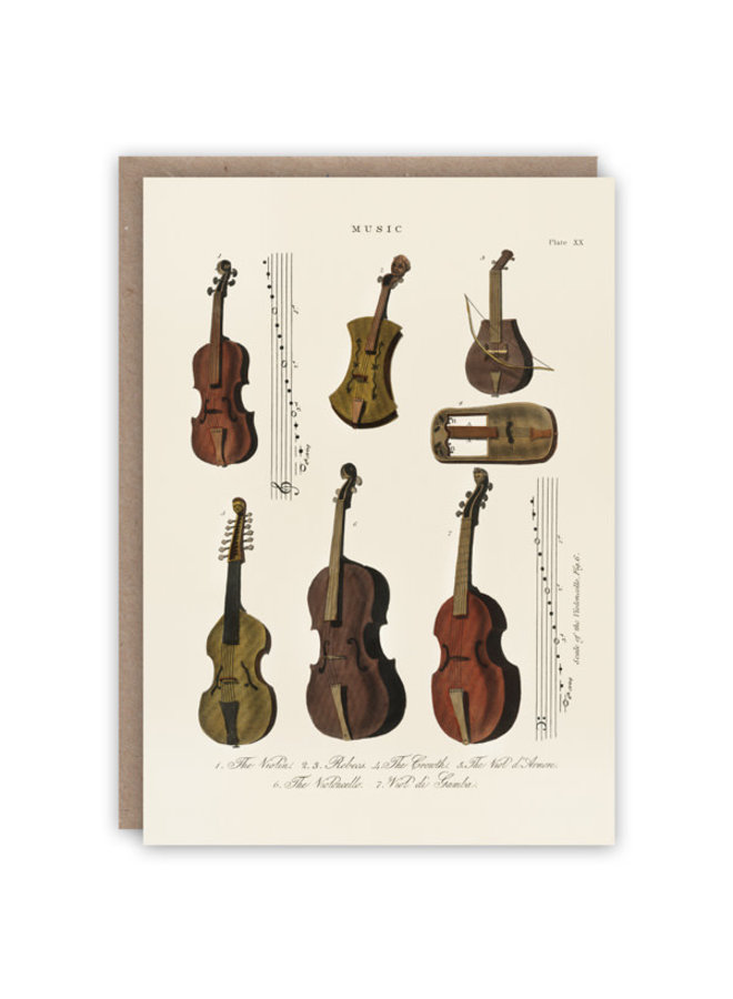 Violins pattern book card