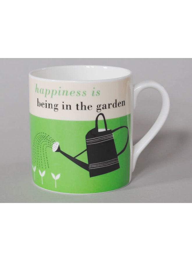 Grande tasse de bonheur jardinage vert 120