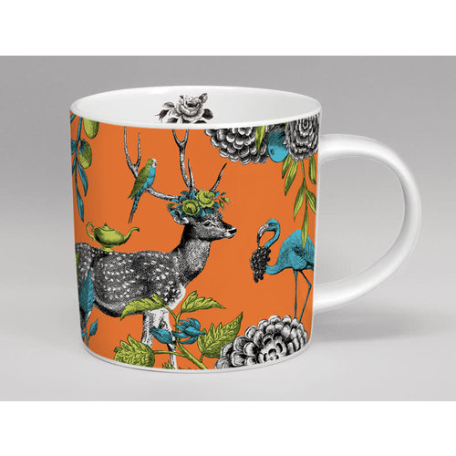 Repeat Repeat Menagerie Deer grande naranja taza 07 Repeat Repeat Menagerie Deer grande naranja taza 07