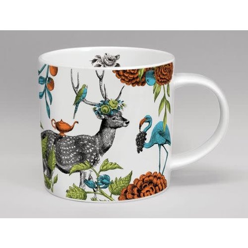 Repeat Repeat Menagerie Deer grote witte mok 151 Repeat Repeat Menagerie Deer grote witte mok 151