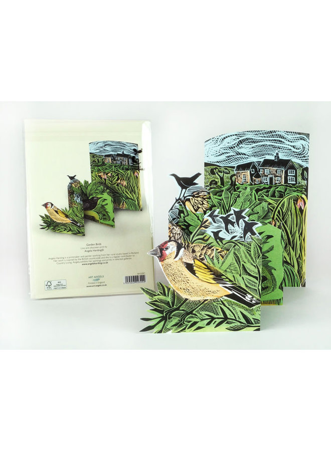 Carte 3D Oiseaux du jardin par Angela Harding