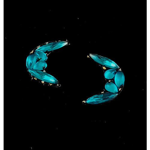 Annie Sherburne Crescent Blue stud Earrings 199 Annie Sherburne Crescent Blue stud Earrings 199