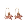 Flying Pig gold leaf earrings hand painted porcelain
