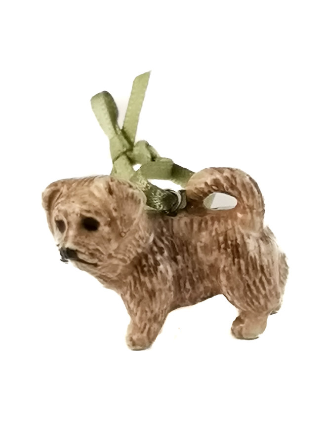 Brindle Terrier Dog charm handmålad 101