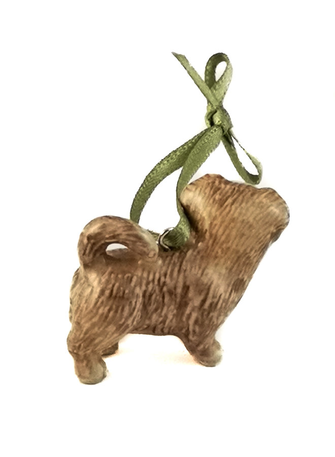 Brindle Terrier Dog charm handmålad 101