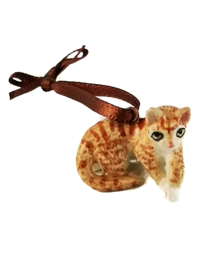 Ginger Cat charm handmålad 099