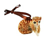 Breloque Ginger Cat peinte à la main 099