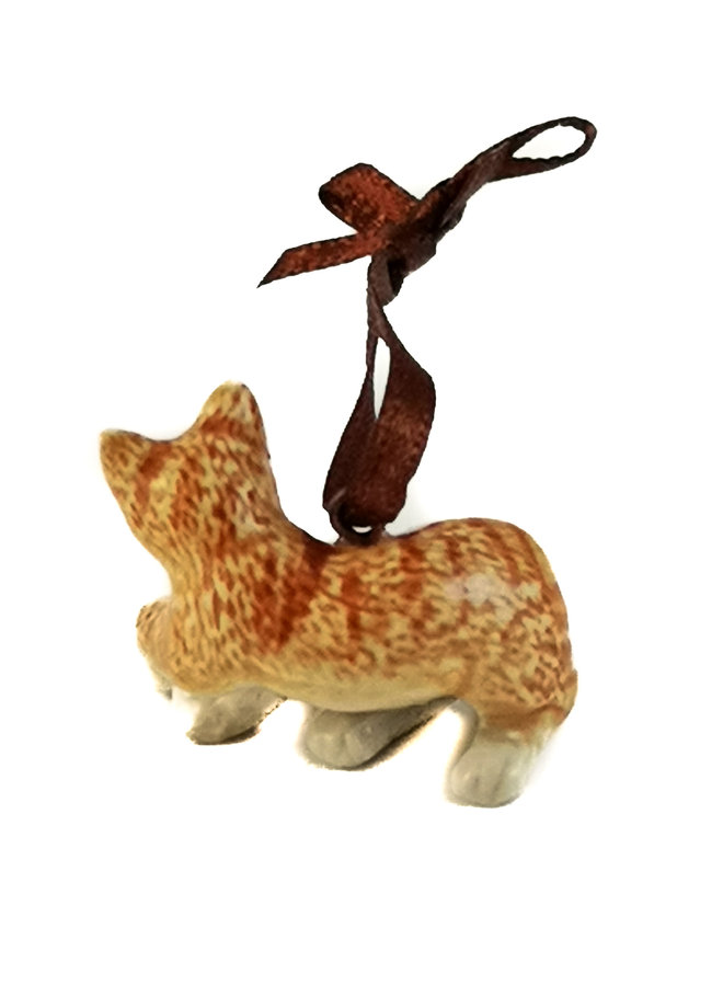 Ginger Cat  charm  hand painted 099