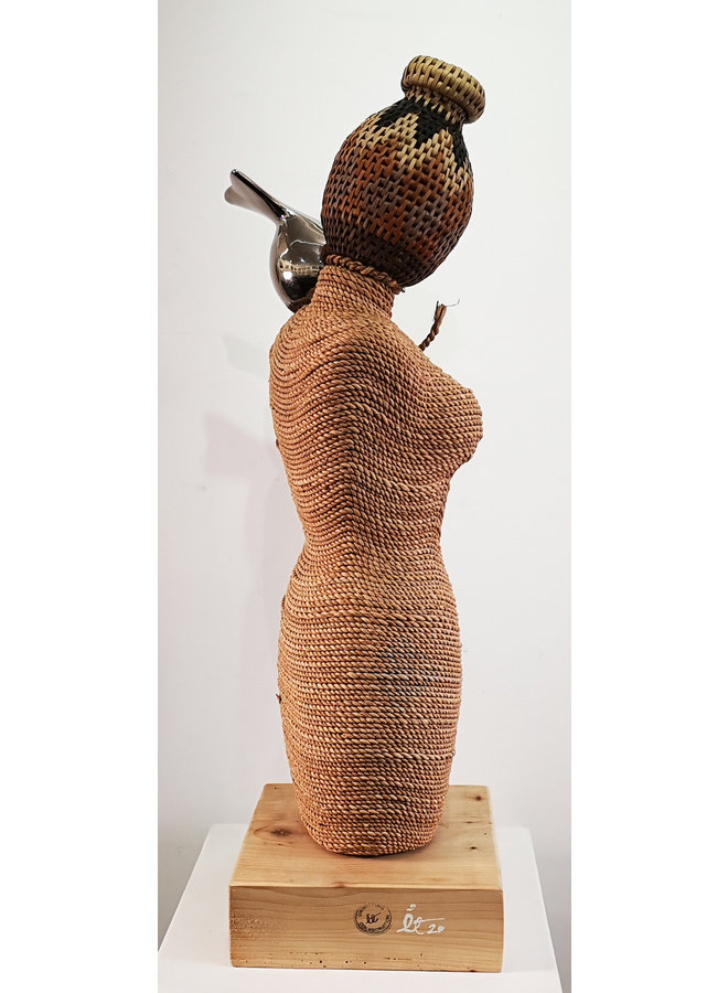 La mésange Koon chromée décoche la Vénus ethnique pour le matériel de nidification 045