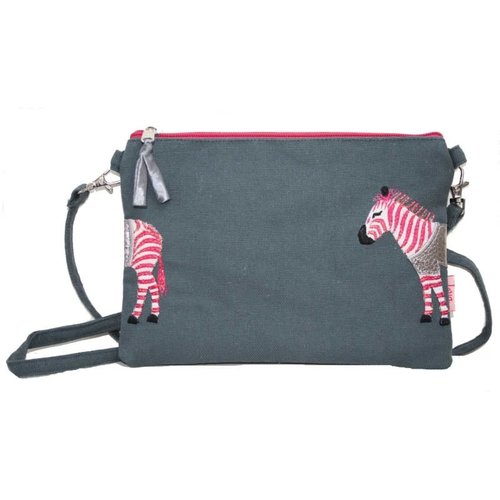 LUA Zebra Applique Mini bag with strap grey/pink 399 LUA Zebra Applique Mini bag with strap grey/pink 399