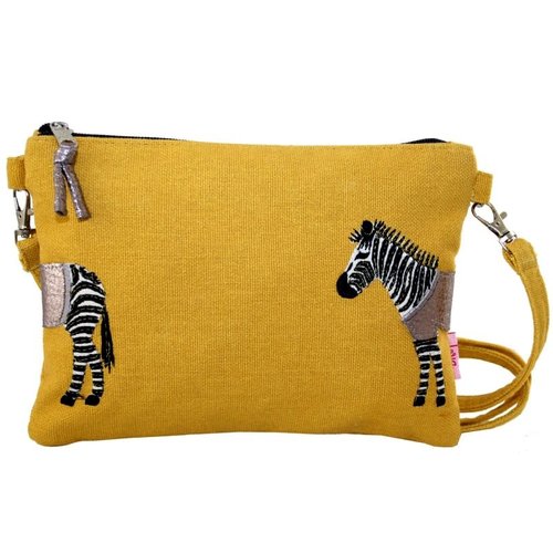 LUA Minibolso Zebra Applique con asa mostaza 401 LUA Minibolso Zebra Applique con asa mostaza 401