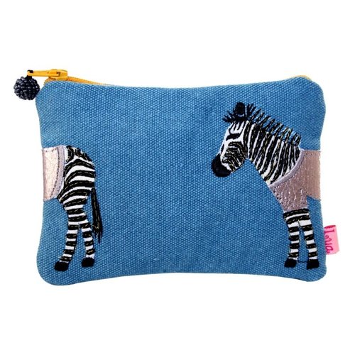 LUA Zebra appliqued coin purse Petrol 437 LUA Zebra appliqued coin purse Petrol 437