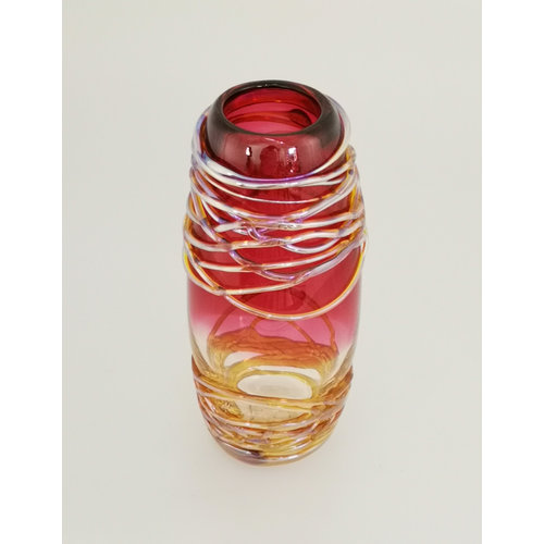 Allister Malcolm Glass Golden Trailing Vase Rose 23 Allister Malcolm Glass Golden Trailing Vase Rose 23