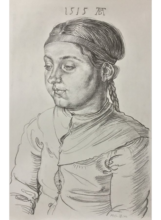 Portrait d'une jeune fille d'après Albrecht Durrer 1515-77