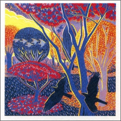 Artists Cards Autumn Park de Annie Sudan tarjeta 140x140 mm Artists Cards Autumn Park de Annie Sudan tarjeta 140x140 mm