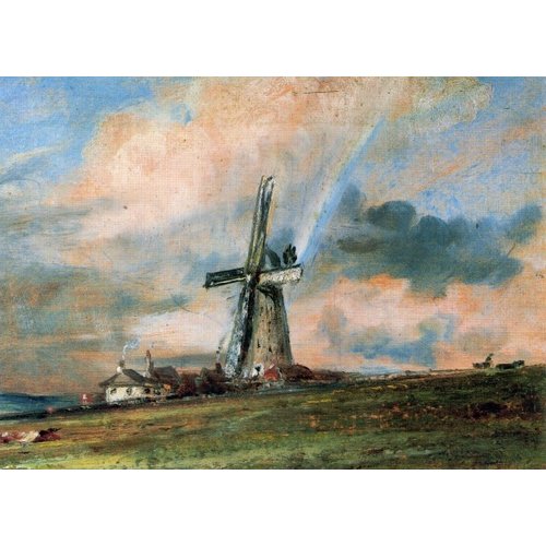 Artists Cards Molino de viento entre casas de Constable 180 x 140 mm tarjeta Artists Cards Molino de viento entre casas de Constable 180 x 140 mm tarjeta