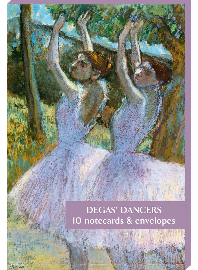 Pack de 10 cartes de note danseurs de Degas