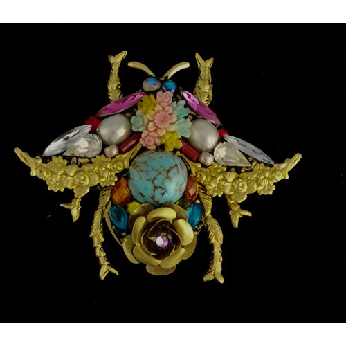 Annie Sherburne Bij grote broche met turkoois 201 Annie Sherburne Bij grote broche met turkoois 201