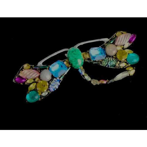 Annie Sherburne Dragonfly grote broche met gekrulde staart 205 Annie Sherburne Dragonfly grote broche met gekrulde staart 205