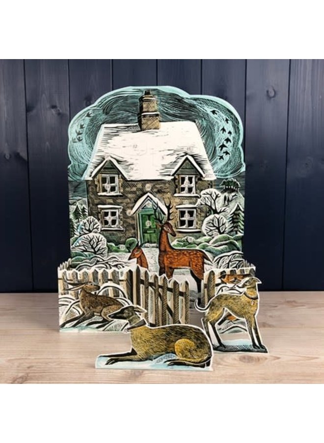 Christmas Cottage Advent Calendar by Angela Harding