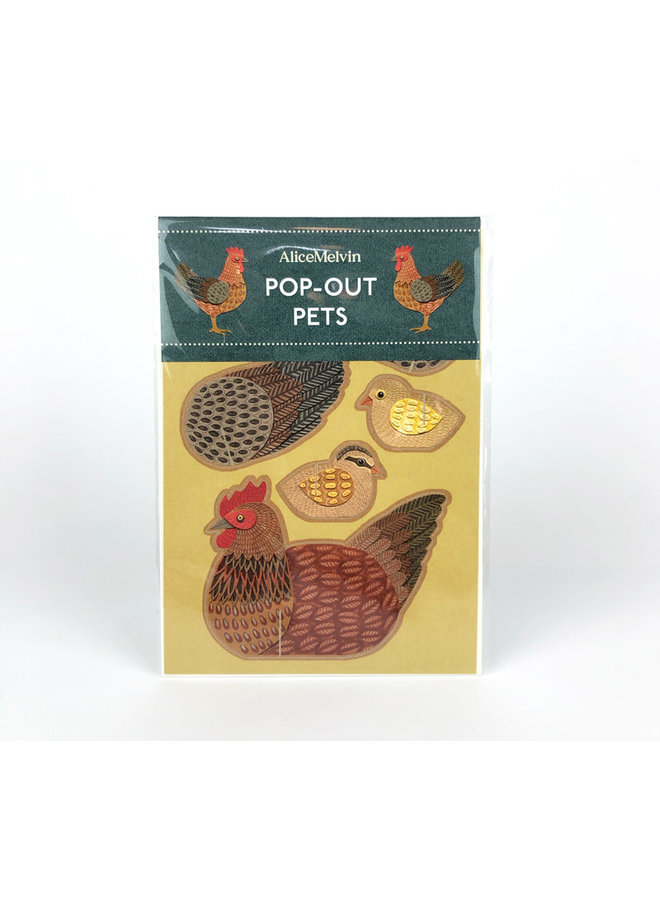 Carte Pop-Out Poulet par Alice Melvin