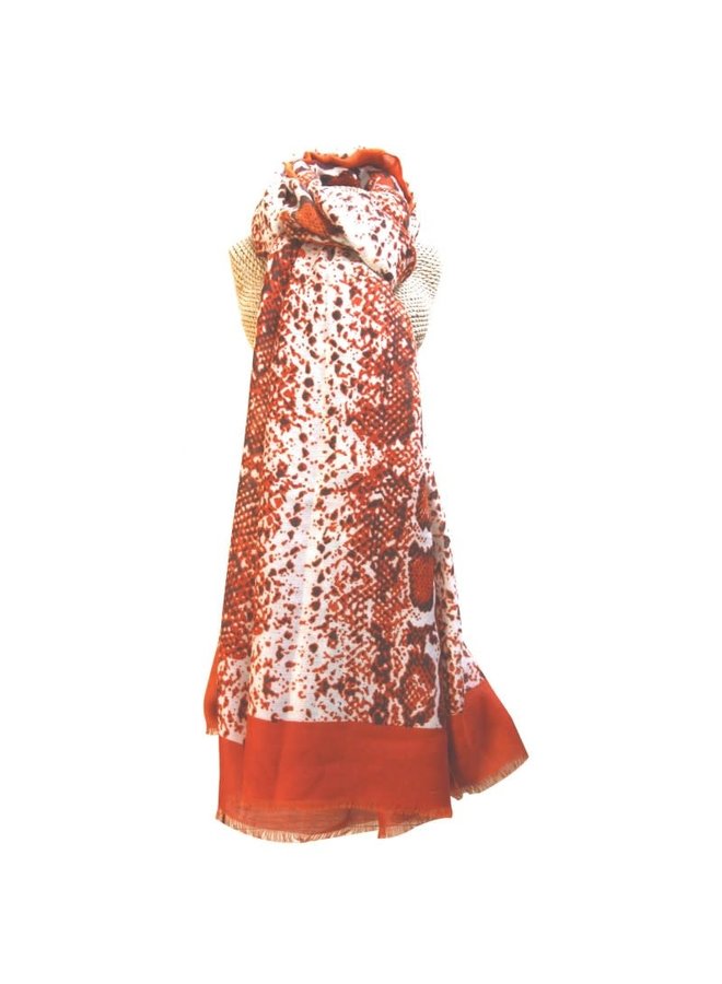 Snakeskin Scarf Muskotnöt Orange 251