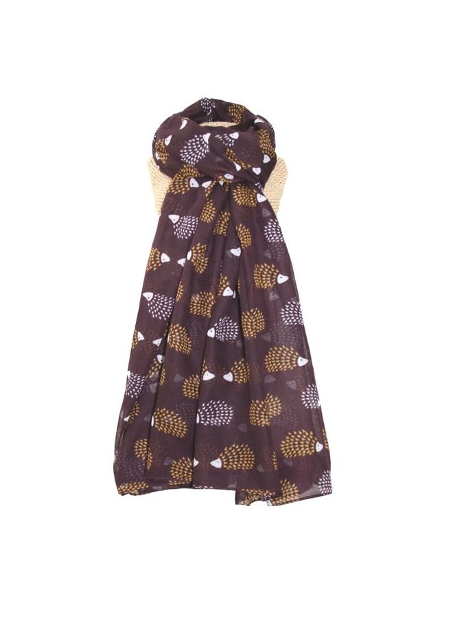 Hedgehog lång halsduk Fig Brown 254