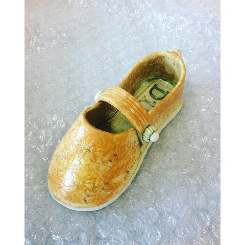 Drew Caines Shoe with strap orange 13 Drew Caines Shoe with strap orange 13