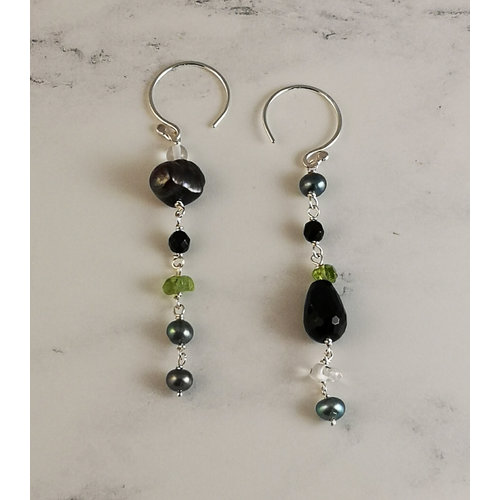 Katherine Bree Duet Vert-Noir semi-precious earrings 47 Katherine Bree Duet Vert-Noir semi-precious earrings 47