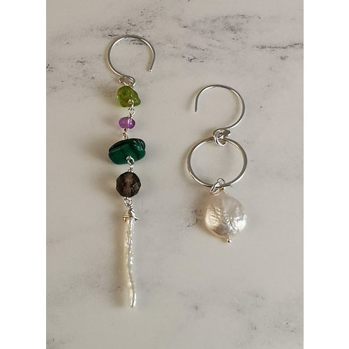 Katherine Bree Magpie Fern semi-precious and silver earrings 55 Katherine Bree Magpie Fern semi-precious and silver earrings 55