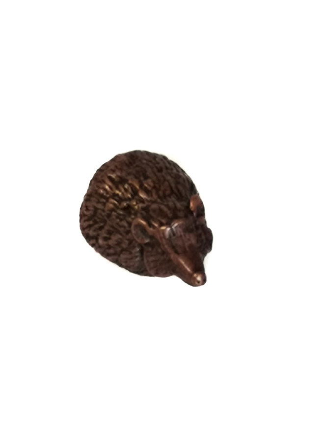 Hedgehog Sitting Bronze 78