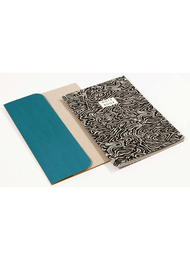 Wave  Pattern A5 Notebook with folder  03