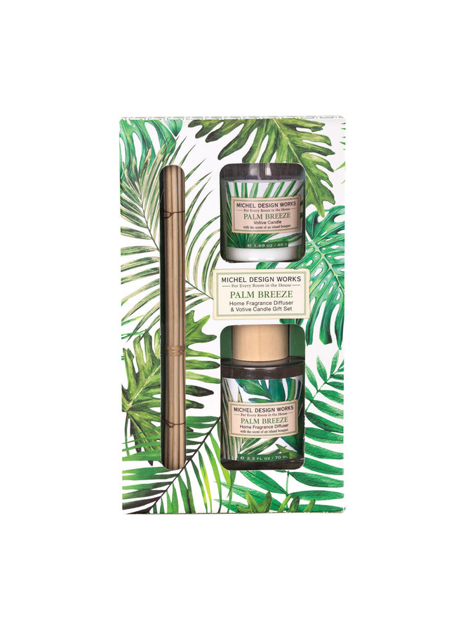 Difusor Palm Breeze y Vela votiva