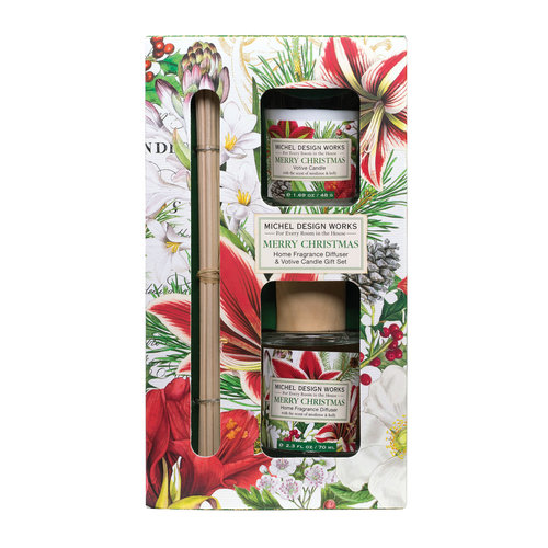 Michel Design Works Frohe Weihnachten Diffusor & Votivkerzen-Set Michel Design Works Frohe Weihnachten Diffusor & Votivkerzen-Set
